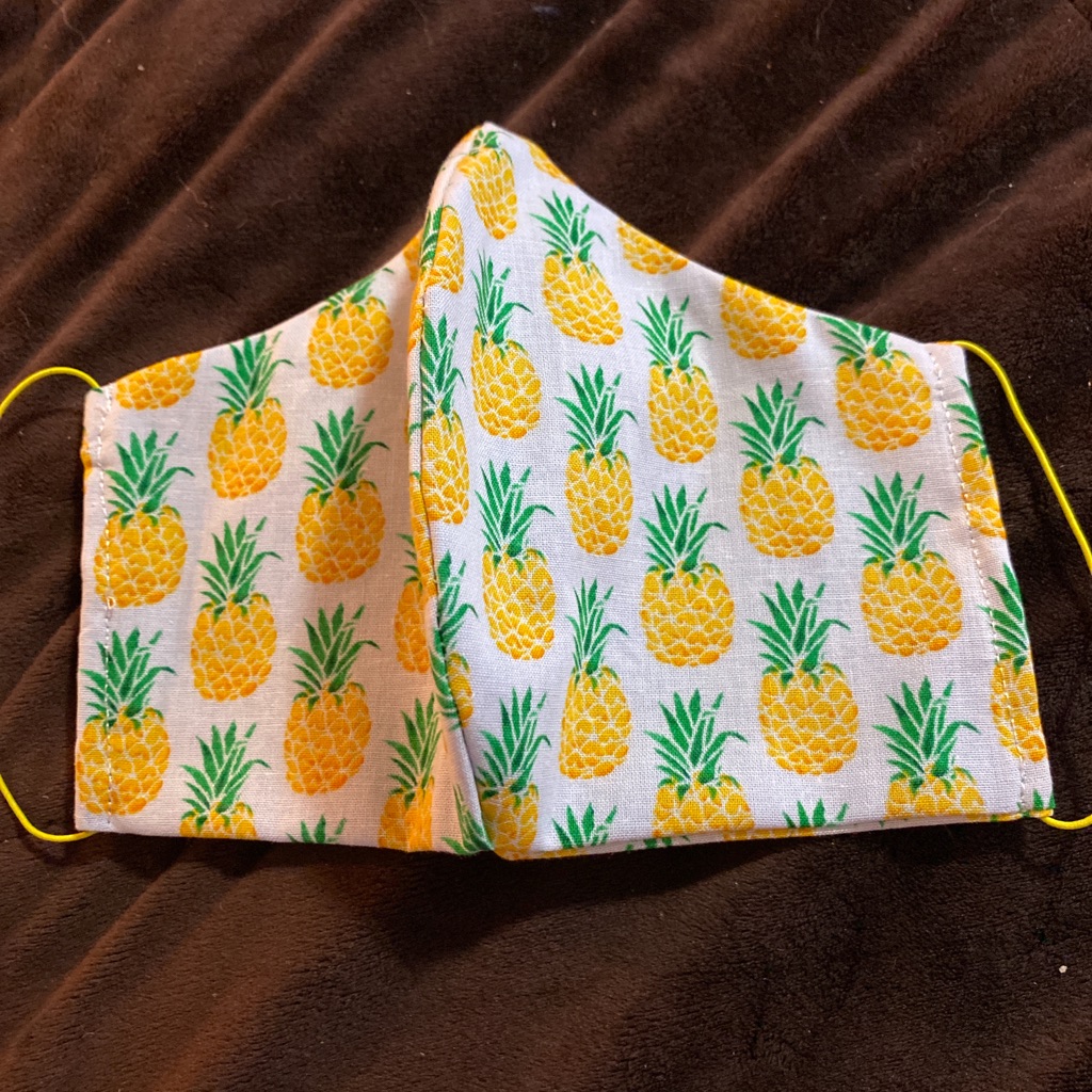 Lined Pineapple Facemasks